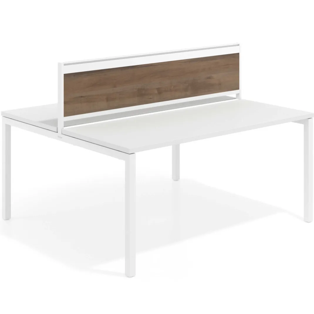 Separador de aluminio Wall para mesa multipuesto en melamina