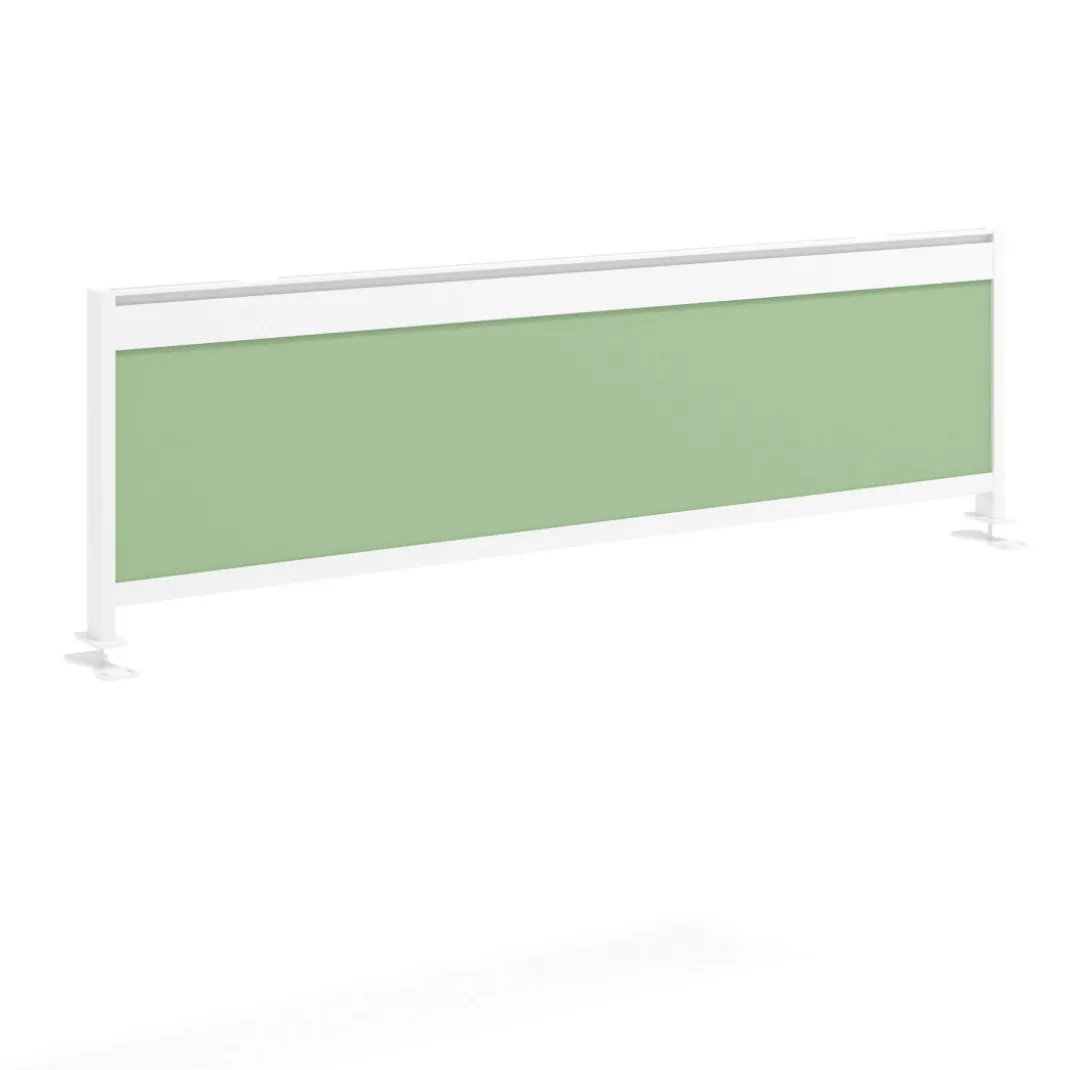 Separador de aluminio Wall para mesa doble coworking en melamina