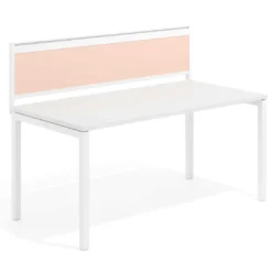 Separador de aluminio Wall para mesa doble coworking en melamina