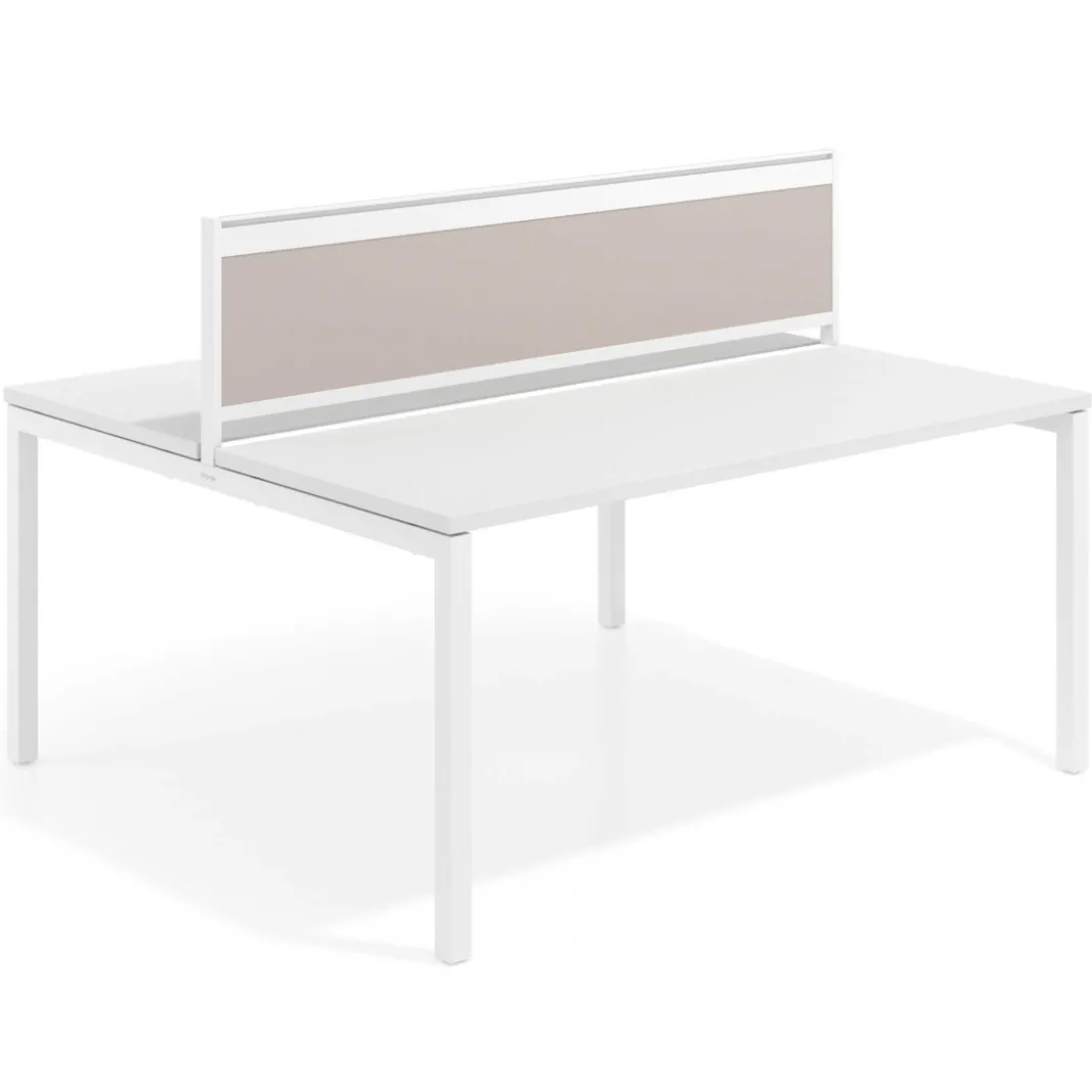 Separador de aluminio Wall para mesa multipuesto en melamina