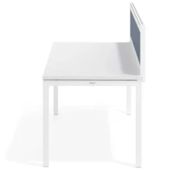 Separador de aluminio Wall para mesa individual en melamina, estructura blanca