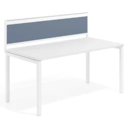 Separador de aluminio Wall para mesa doble coworking en melamina