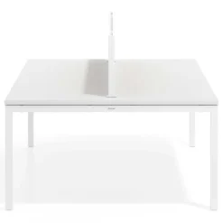 Separador de aluminio Wall para mesa individual en melamina, estructura blanca