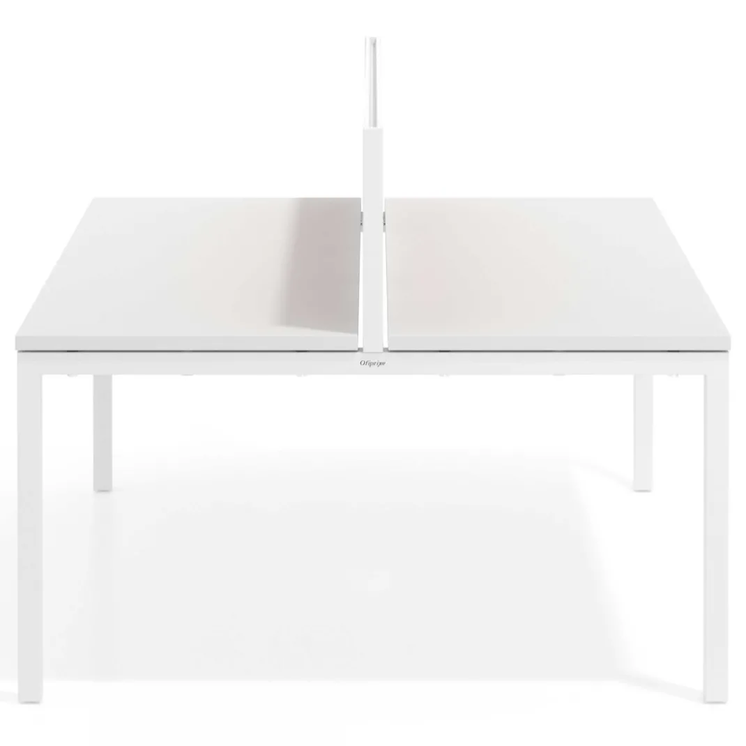 Separador de aluminio Wall para mesa multipuesto en melamina