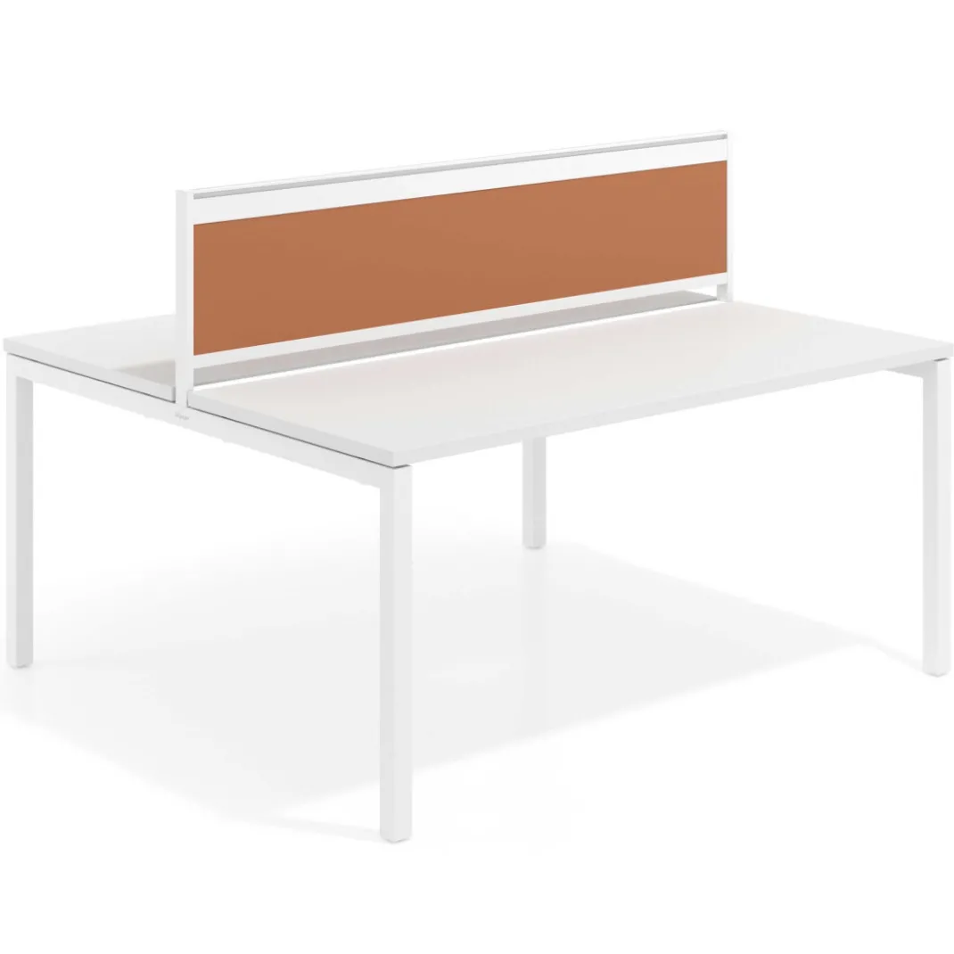 Separador de aluminio Wall para mesa multipuesto en melamina