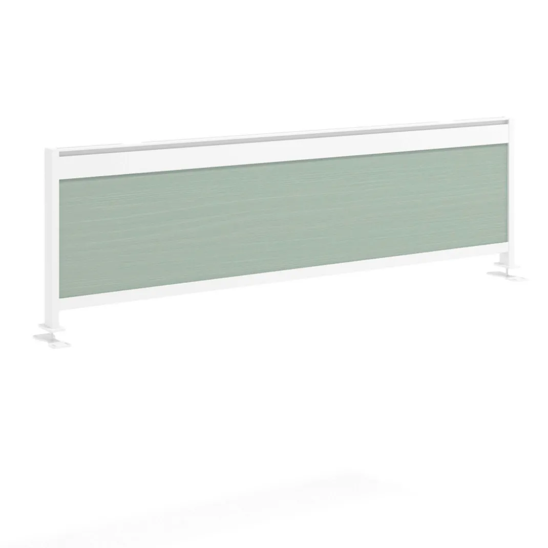 Separador de aluminio Wall para mesa doble coworking en melamina