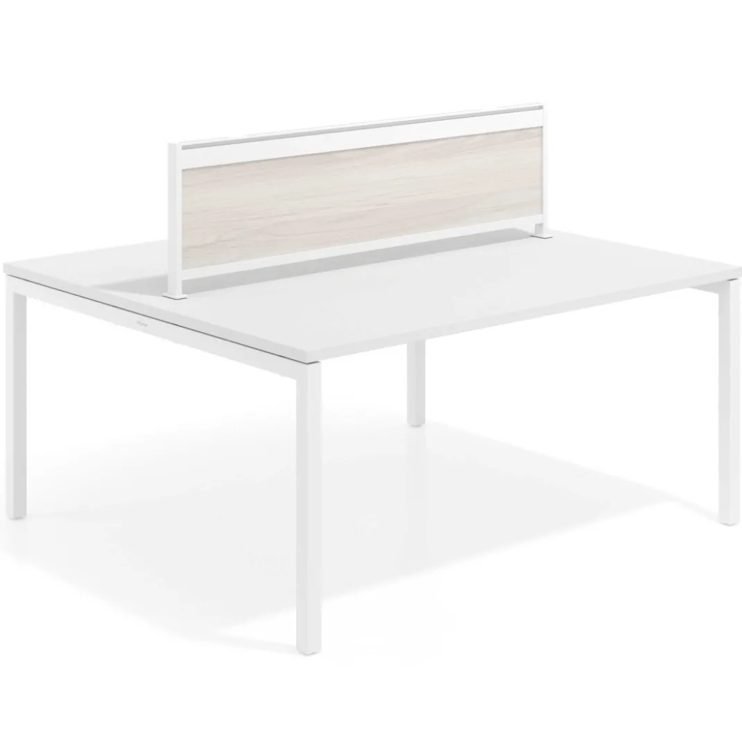 Separador de aluminio Wall para mesa multipuesto en melamina