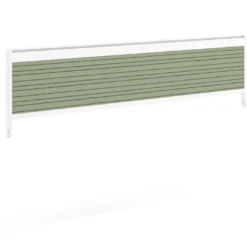 Separador de aluminio Wall para mesa individual en melamina, estructura blanca