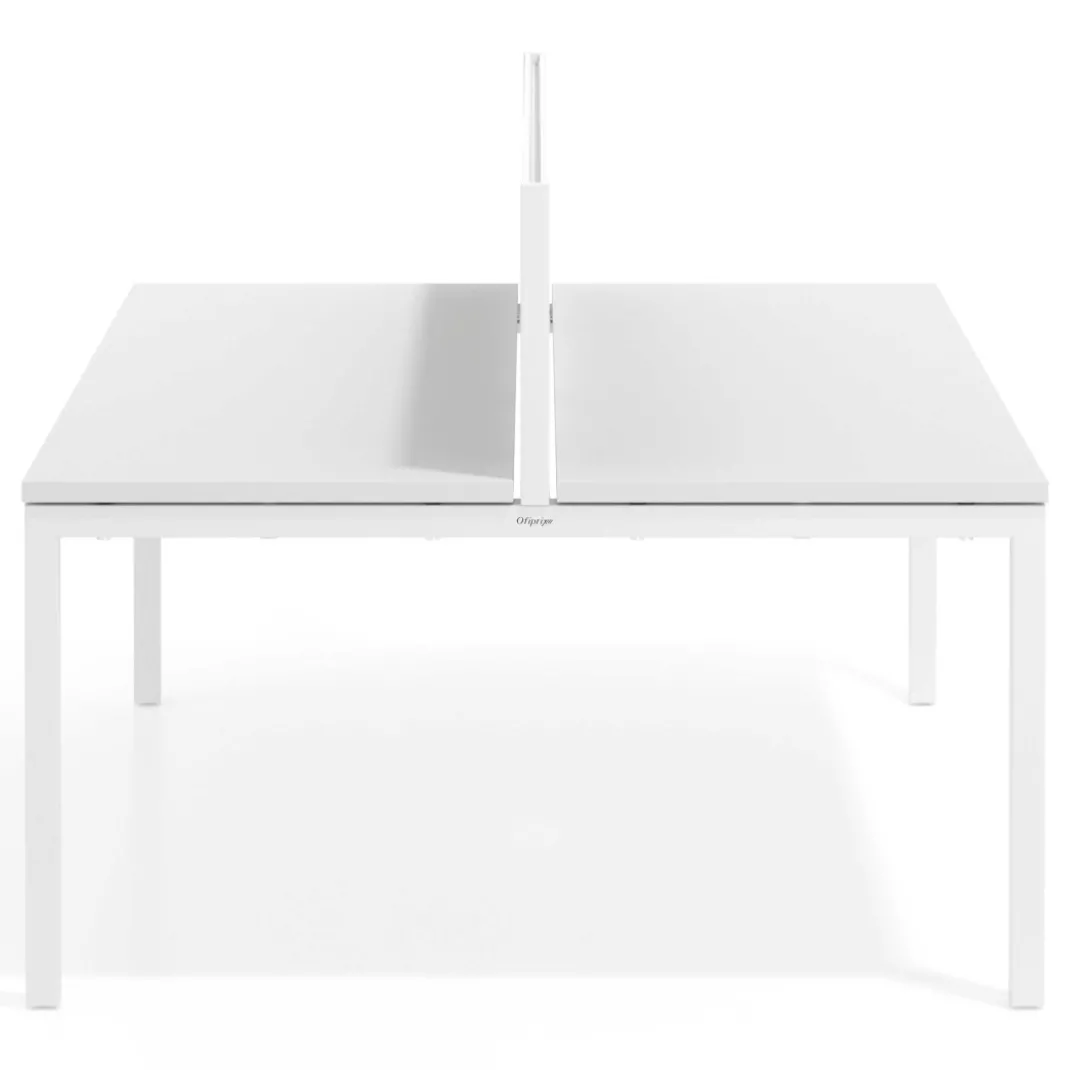Separador de aluminio Wall para mesa multipuesto en melamina