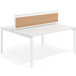 Separador de aluminio Wall para mesa multipuesto en melamina