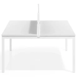Separador de aluminio Wall para mesa doble coworking en melamina