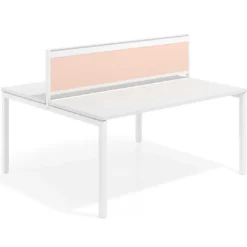 Separador de aluminio Wall para mesa multipuesto en melamina