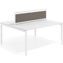 Separador de aluminio Wall para mesa multipuesto en melamina