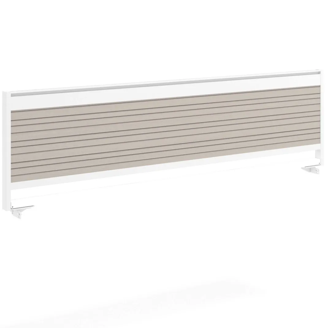Separador de aluminio Wall para mesa doble coworking en melamina