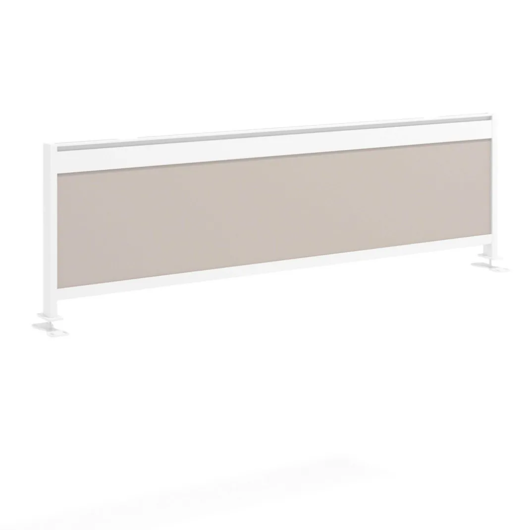 Separador de aluminio Wall para mesa doble coworking en melamina