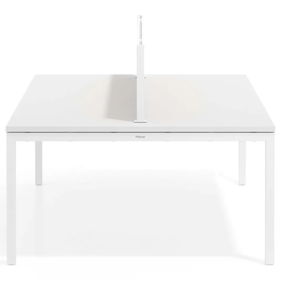 Separador de aluminio Wall para mesa multipuesto en melamina