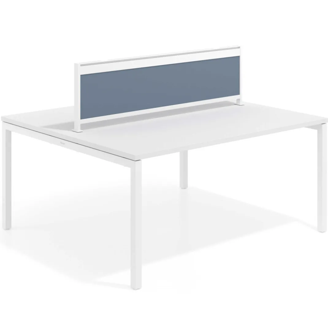 Separador de aluminio Wall para mesa multipuesto en melamina