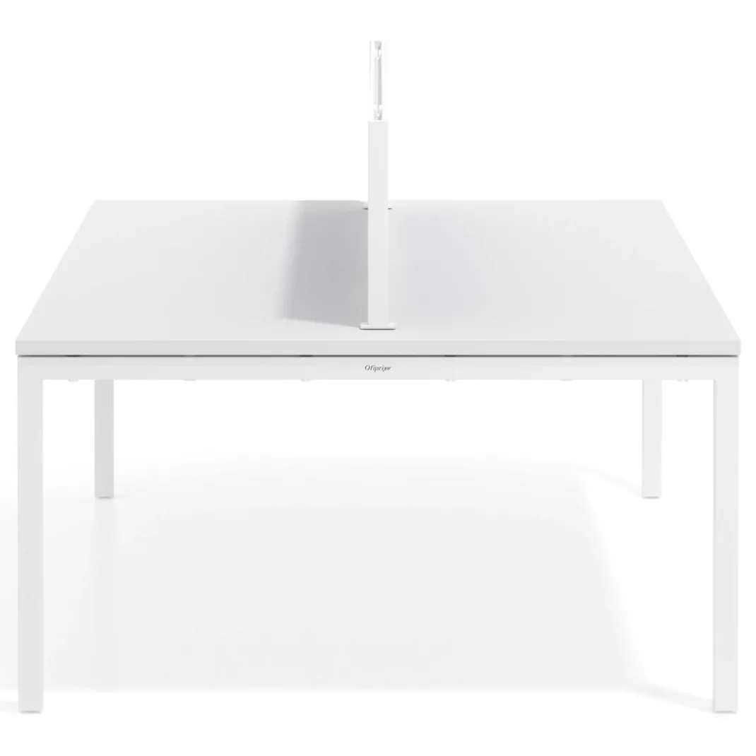 Separador de aluminio Wall para mesa multipuesto en melamina