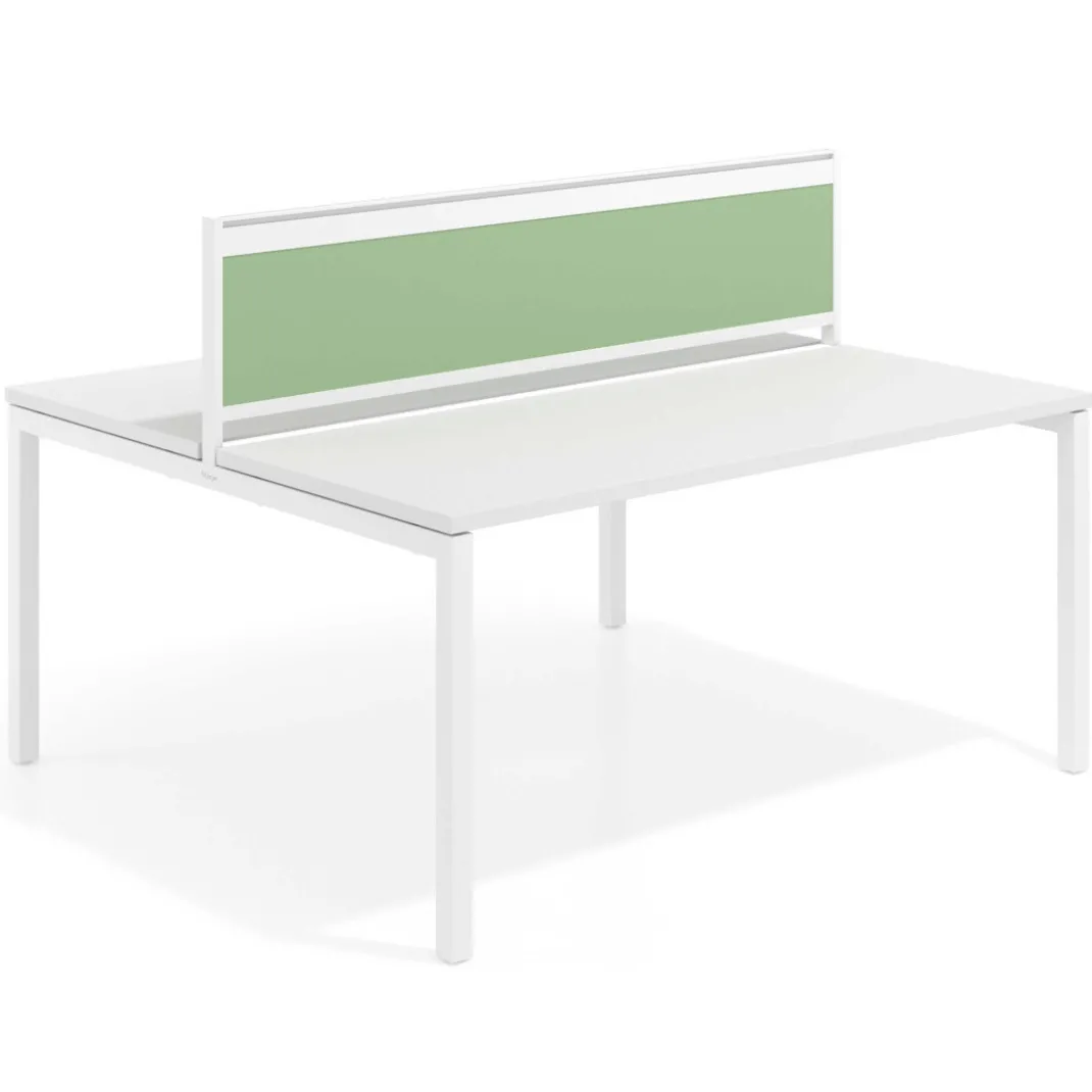 Separador de aluminio Wall para mesa multipuesto en melamina