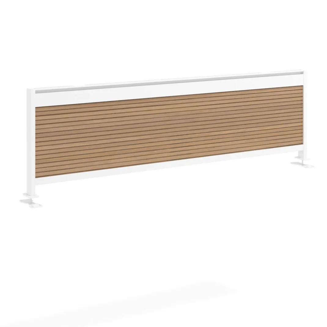 Separador de aluminio Wall para mesa multipuesto en melamina