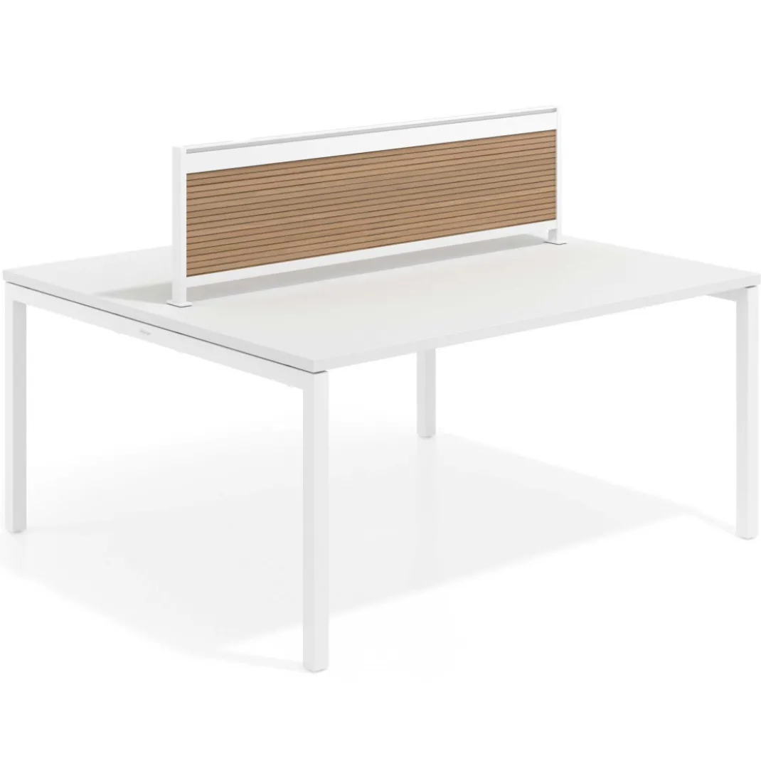 Separador de aluminio Wall para mesa multipuesto en melamina