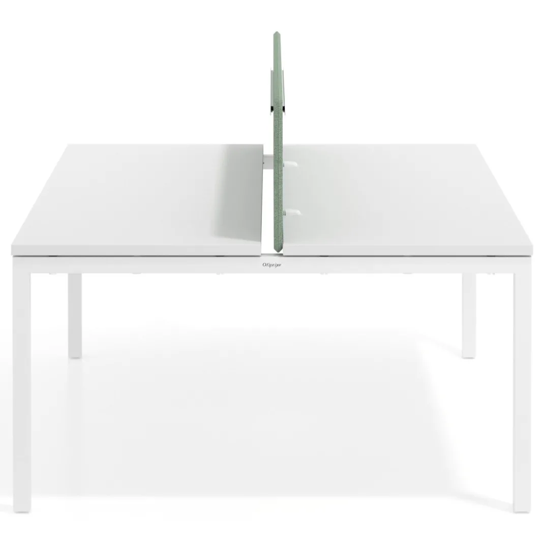 Separador mesa multipuesto Hover tapizado con guia de aluminio
