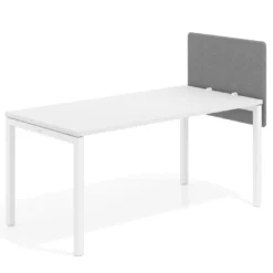 Separador para mesa individual lateral móvil tapizado PET