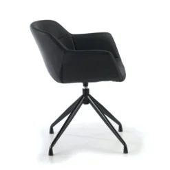 Silla confidente Anne, Giratoria Ruedas Asiento Ecopiel