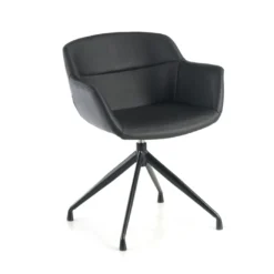 Silla confidente Anne, Giratoria Ruedas Asiento Ecopiel