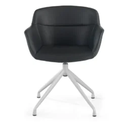 Silla confidente Anne, Giratoria Asiento Ecopiel