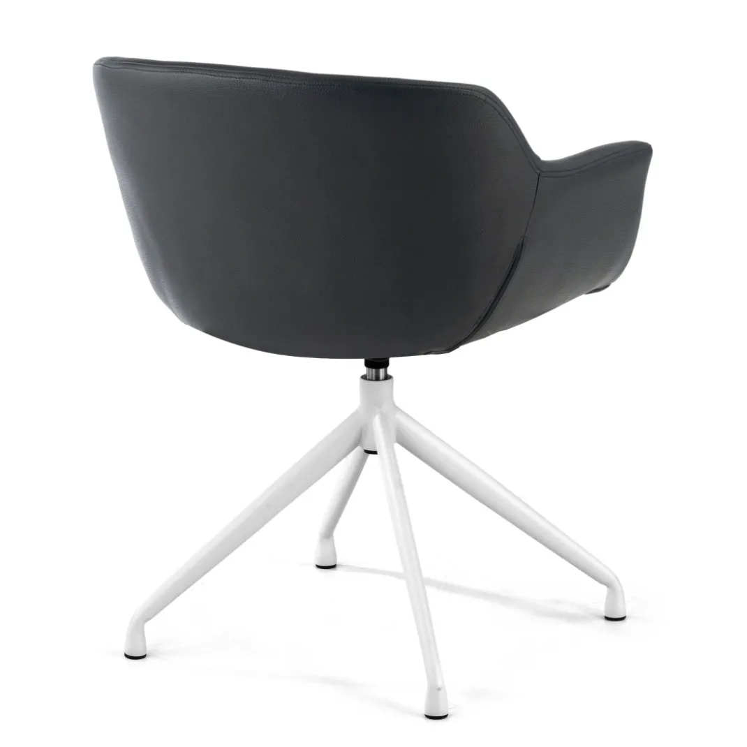 Silla confidente Anne, Giratoria Asiento Ecopiel