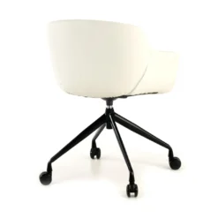 Silla confidente Anne, Giratoria Ruedas Asiento Ecopiel