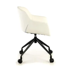 Silla confidente Anne, Giratoria Ruedas Asiento Ecopiel