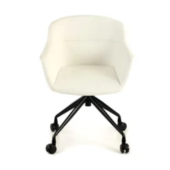 Silla confidente Anne, Giratoria Ruedas Asiento Ecopiel