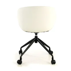 Silla confidente Anne, Giratoria Ruedas Asiento Ecopiel