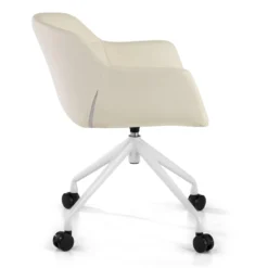 Silla confidente Anne, Giratoria Ruedas Asiento Ecopiel