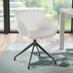 Silla confidente Anne, Giratoria Asiento Ecopiel