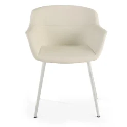 Silla confidente Anne, 4 patas Ecopiel