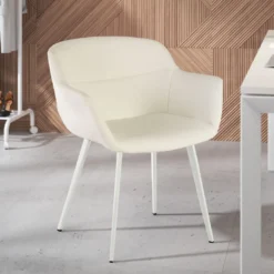Silla confidente Anne, 4 patas Ecopiel
