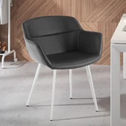 Silla confidente Anne, 4 patas Ecopiel