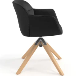 Silla confidente Anne, Patas Madera Asiento Ecopiel