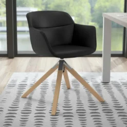 Silla confidente Anne, Patas Madera Asiento Ecopiel