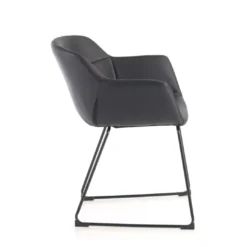 Silla confidente Anne, patín Asiento Ecopiel