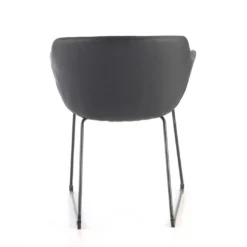 Silla confidente Anne, patín Asiento Ecopiel