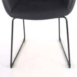 Silla confidente Anne, patín Asiento Ecopiel