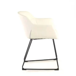 Silla confidente Anne, patín Asiento Ecopiel