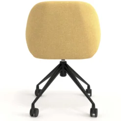 Silla confidente con ruedas moon base de aluminio