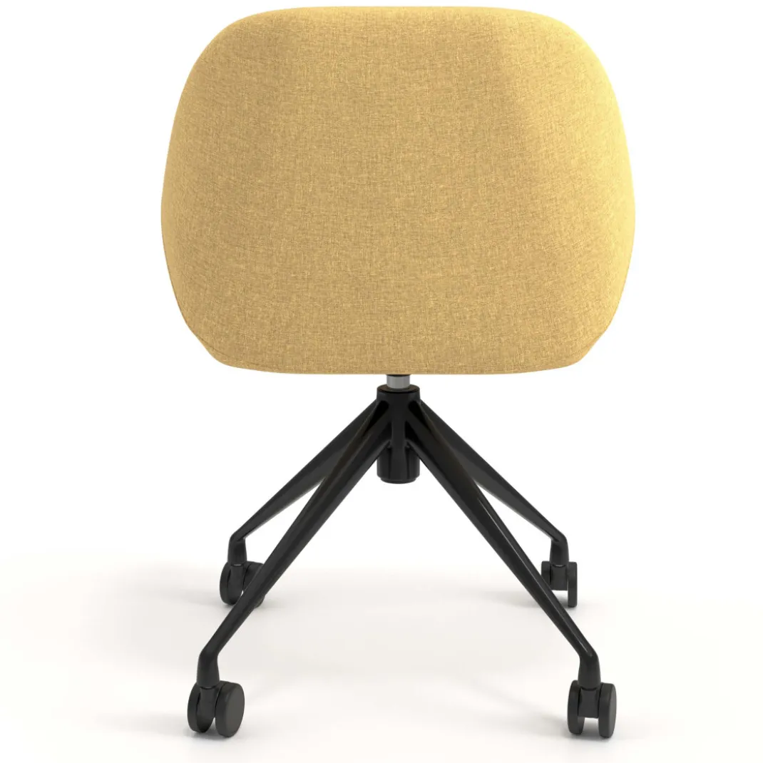 Silla confidente con ruedas moon base de aluminio