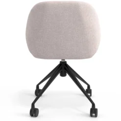 Silla confidente con ruedas moon base de aluminio