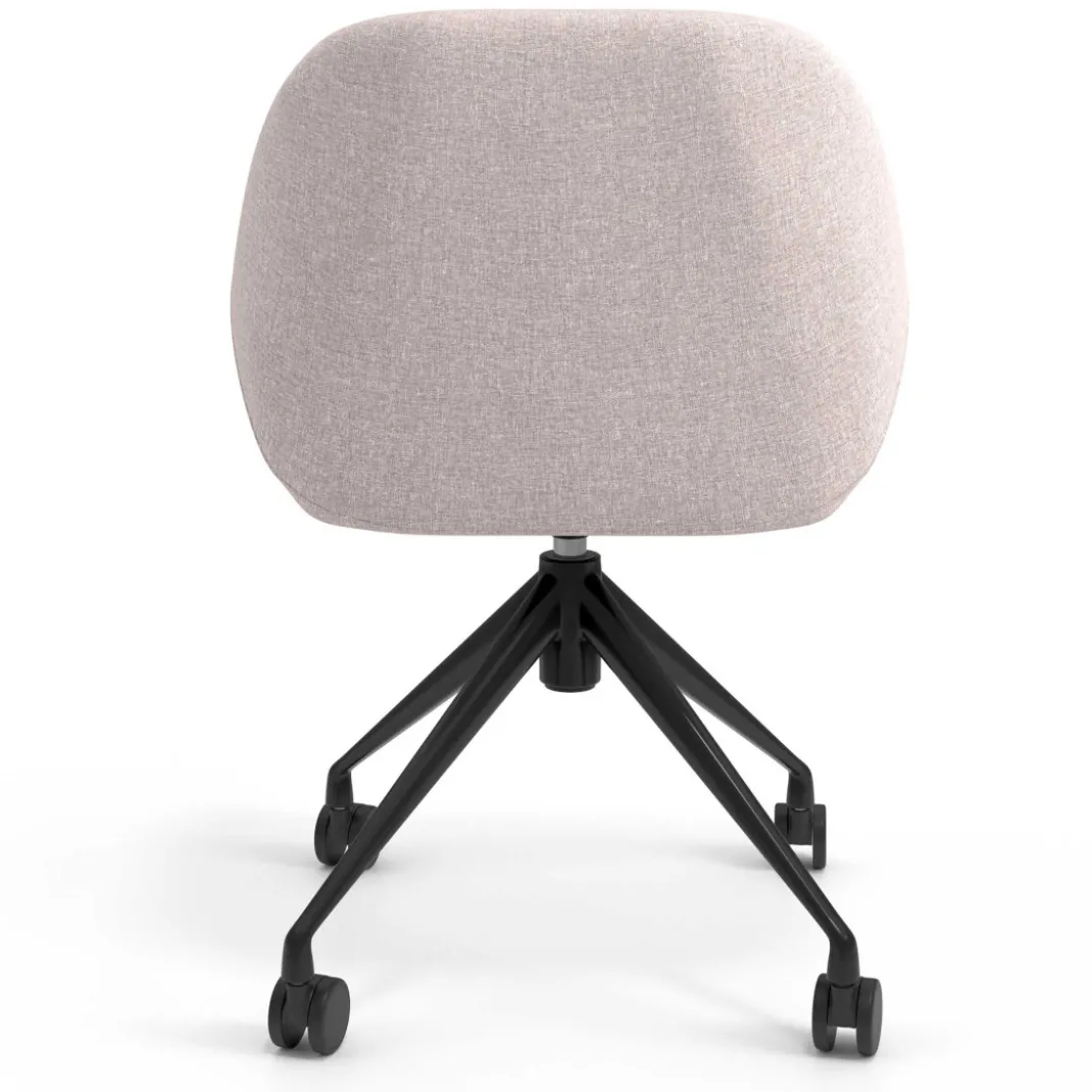 Silla confidente con ruedas moon base de aluminio